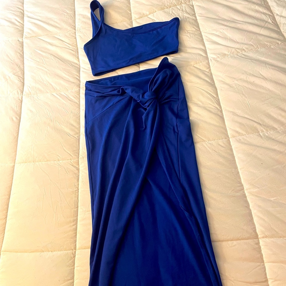 Two piece Body Con Slit Skirt